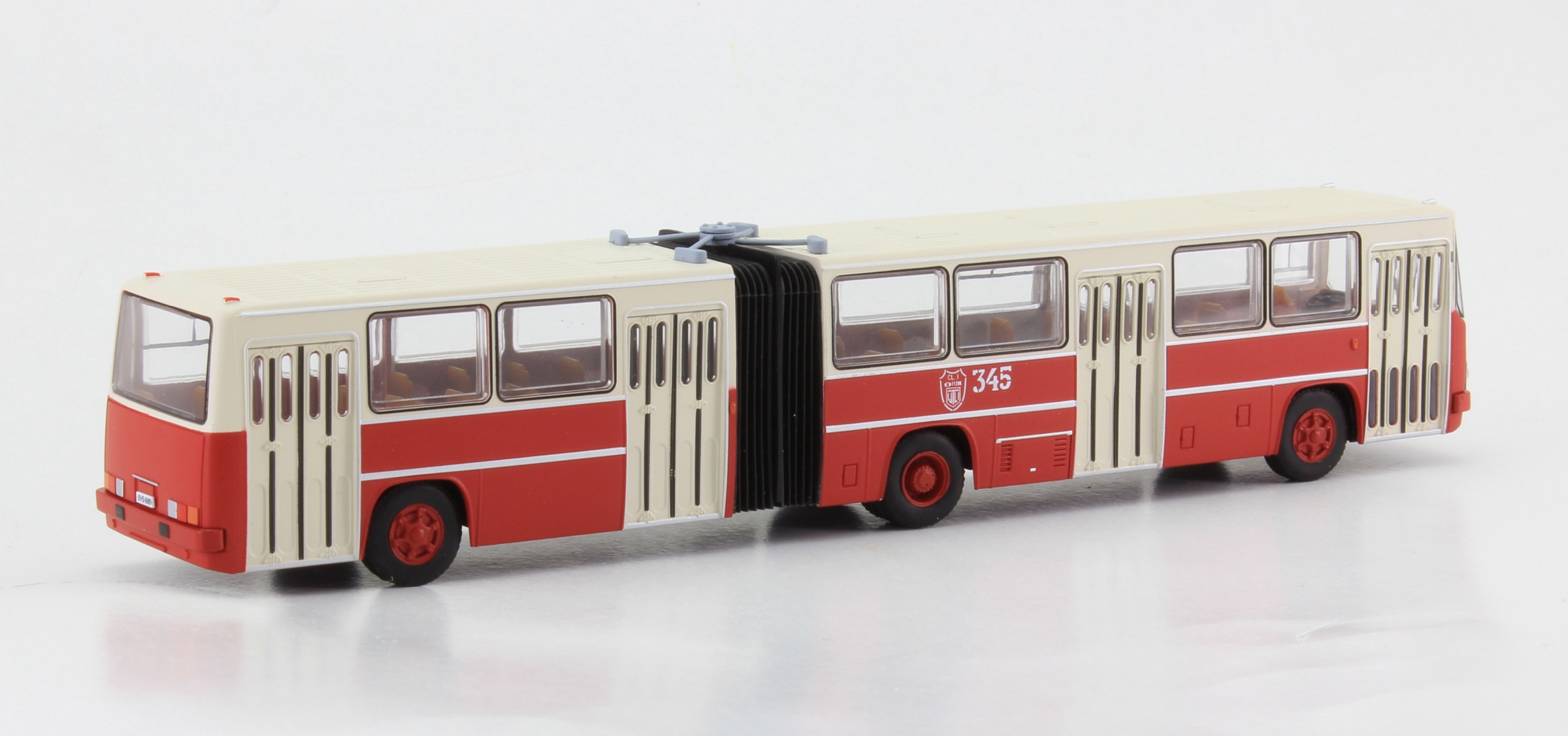 Brekina 59741 - Autobus Ikarus 280.02, biało-czerwony, rok 1990, skala H0