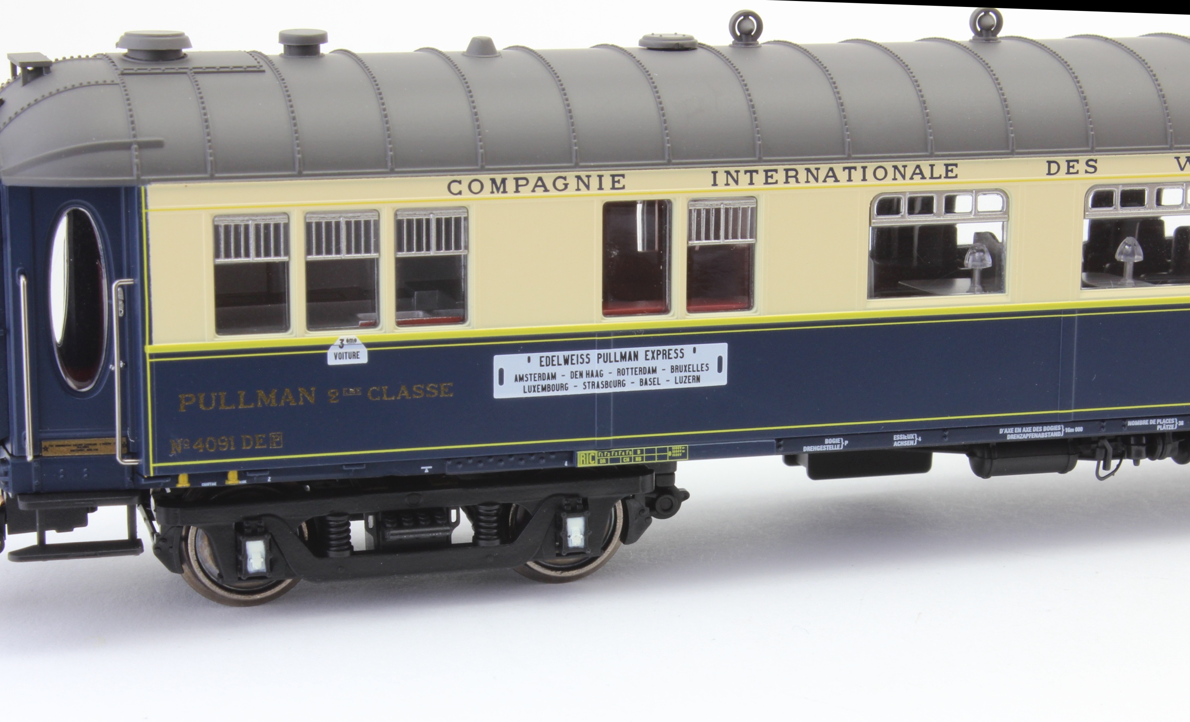 CIWL, Coffret De 3 Unités « Edelweiss Pullman Express », Set 1/2  DD3 Vp Fleche Dor Vpc Etoile Du Nord Ep Ii Copie